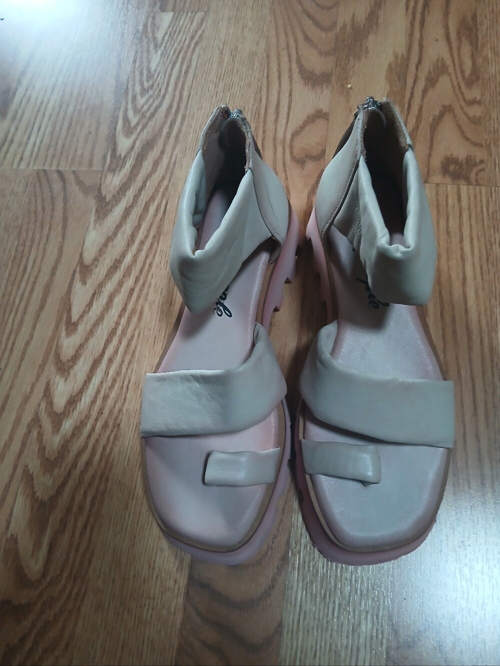 Free People Maddox Lug Sole Ankle-Strap Sandals Sz:36